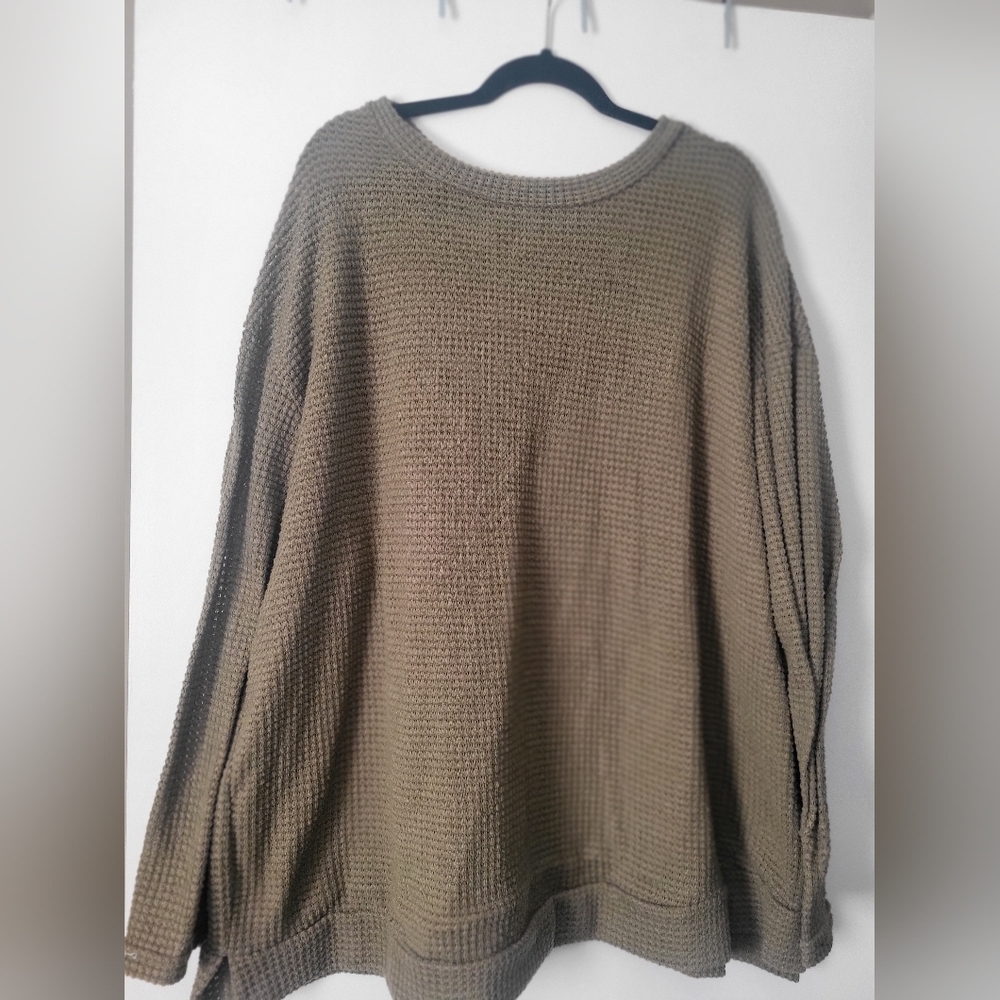 Plus Size Olive Green Sweater
